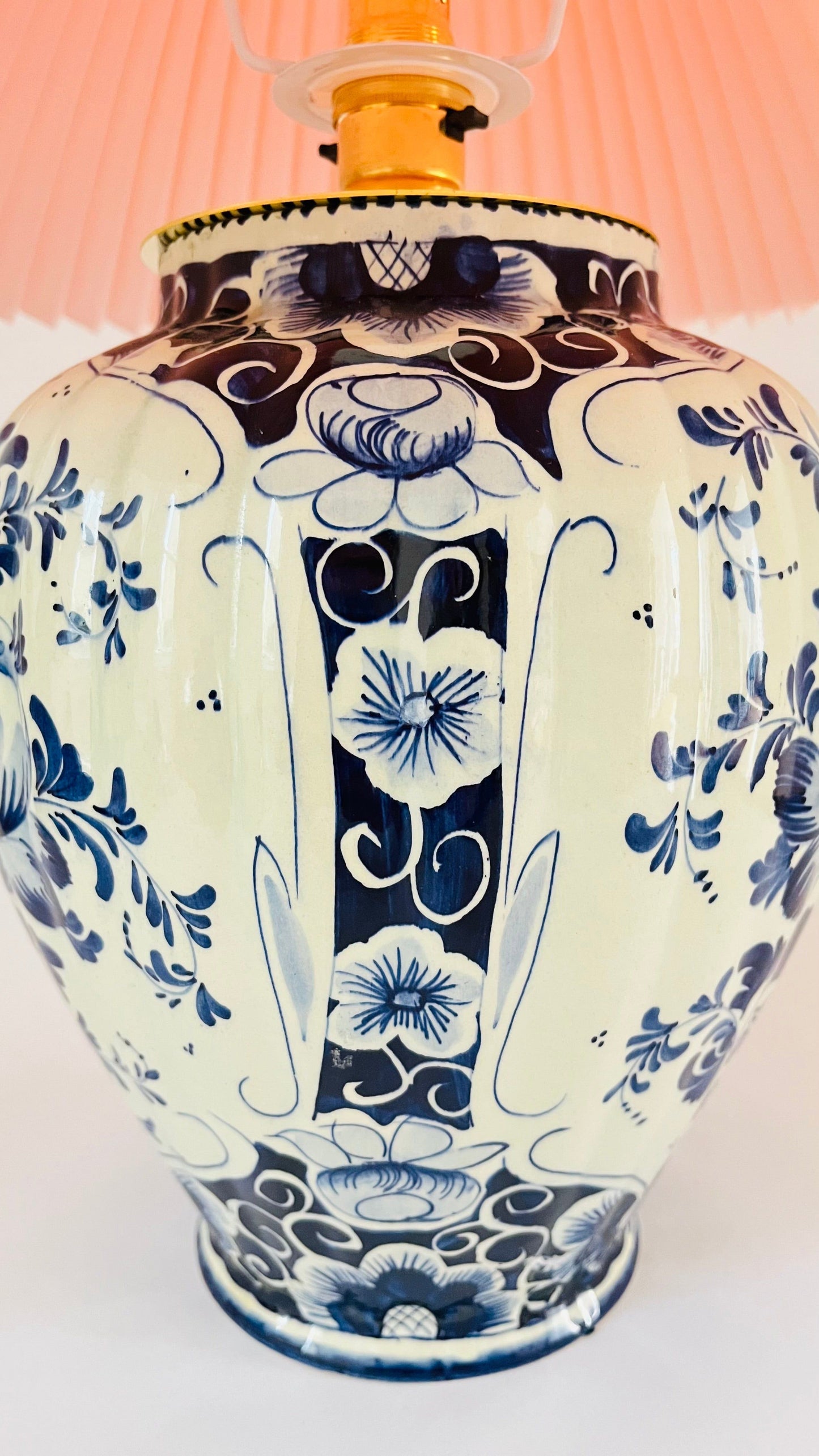 Antique Delft Table Lamp