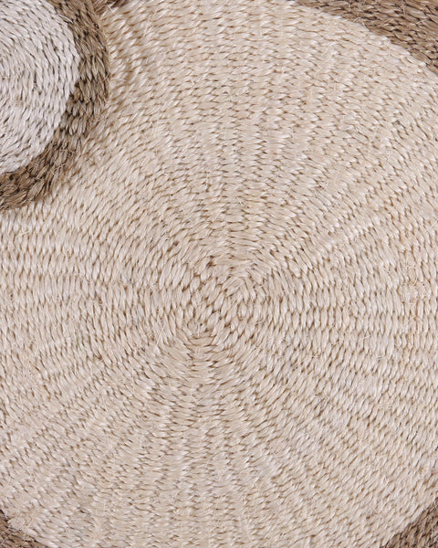 CHANGA: Natural and Light Taupe Woven Circular Placemat