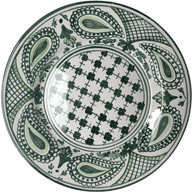 Bandana Green Plate 25cm