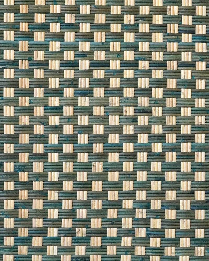 Super King Rattan Headboard - Green