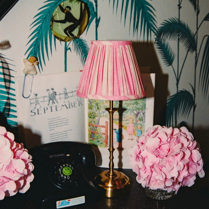 Freddie Table Lamp Pink Candy Stripes