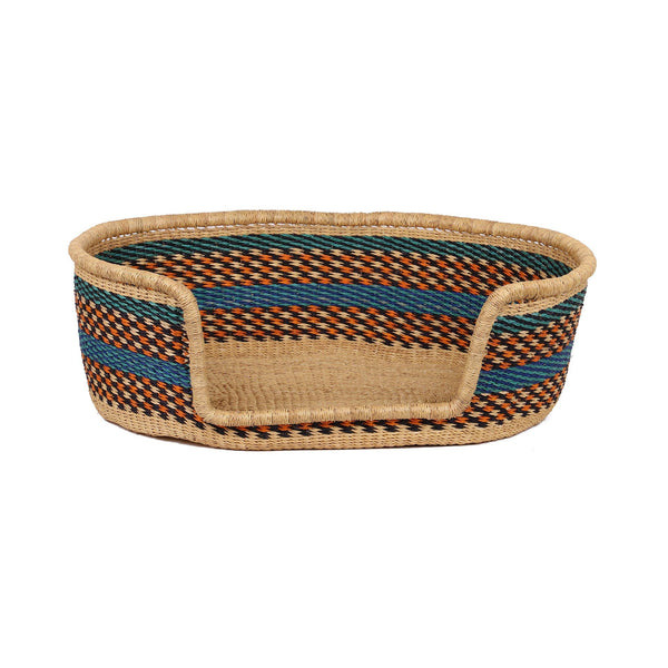 ANOMA: Orange, Blue and Black Dog Basket - Medium