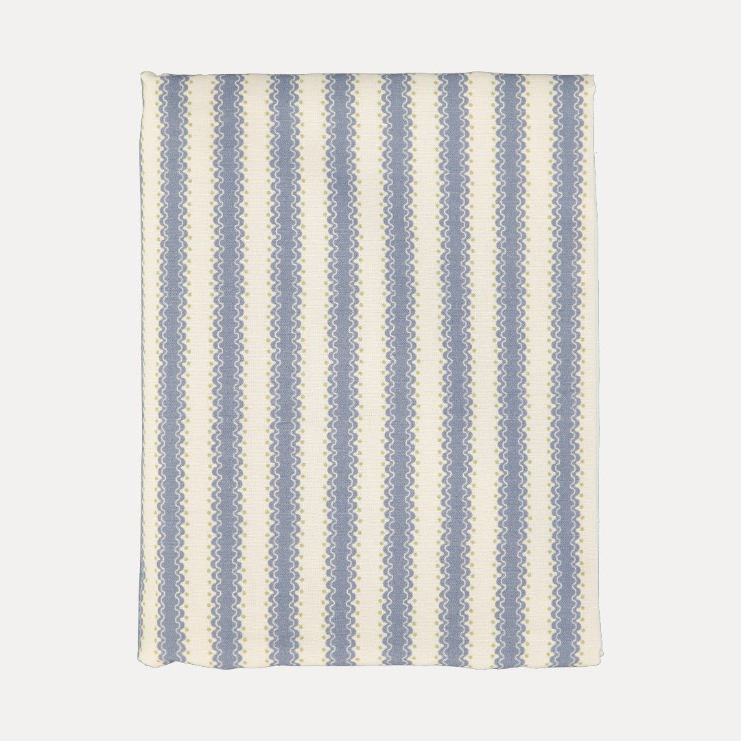 Atlantic Dark Blue Printed Tablecloth in 100% Cotton