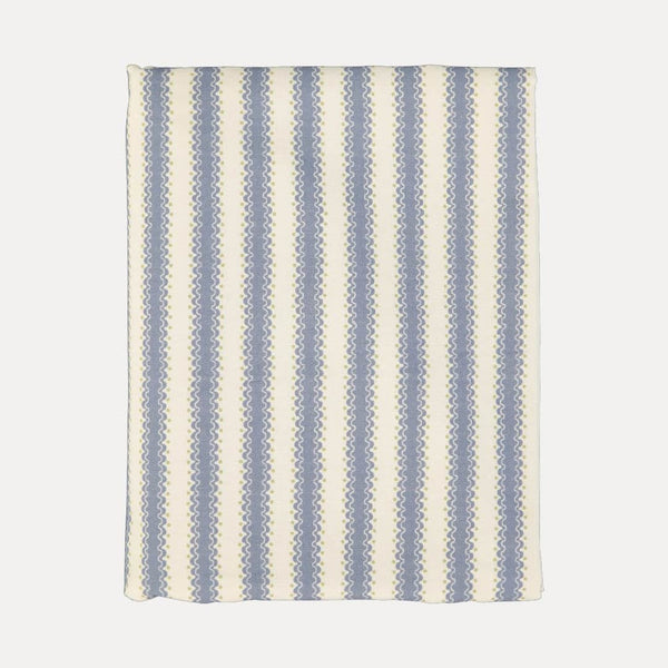 Atlantic Dark Blue Printed Tablecloth in 100% Cotton