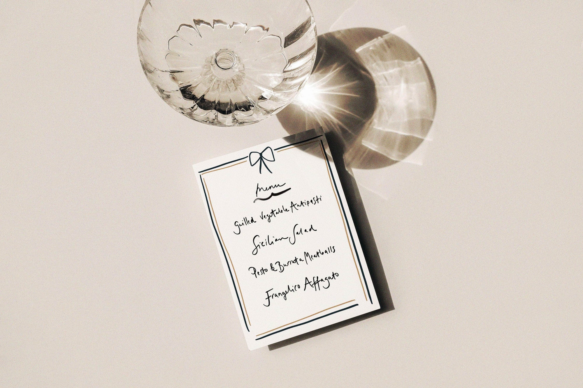 Bow Peep Menu - Set of 10