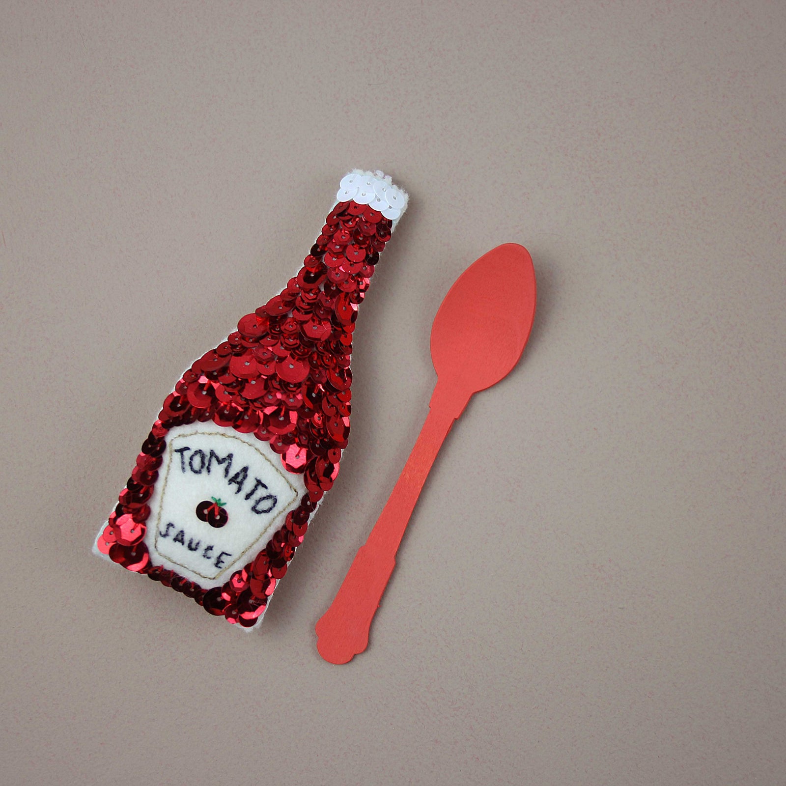 Ketchup Sequin Hanging Ornament