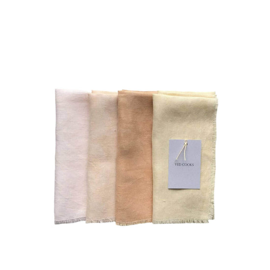 Naturally Dyed Summer Assorted Napkins - Set of Four