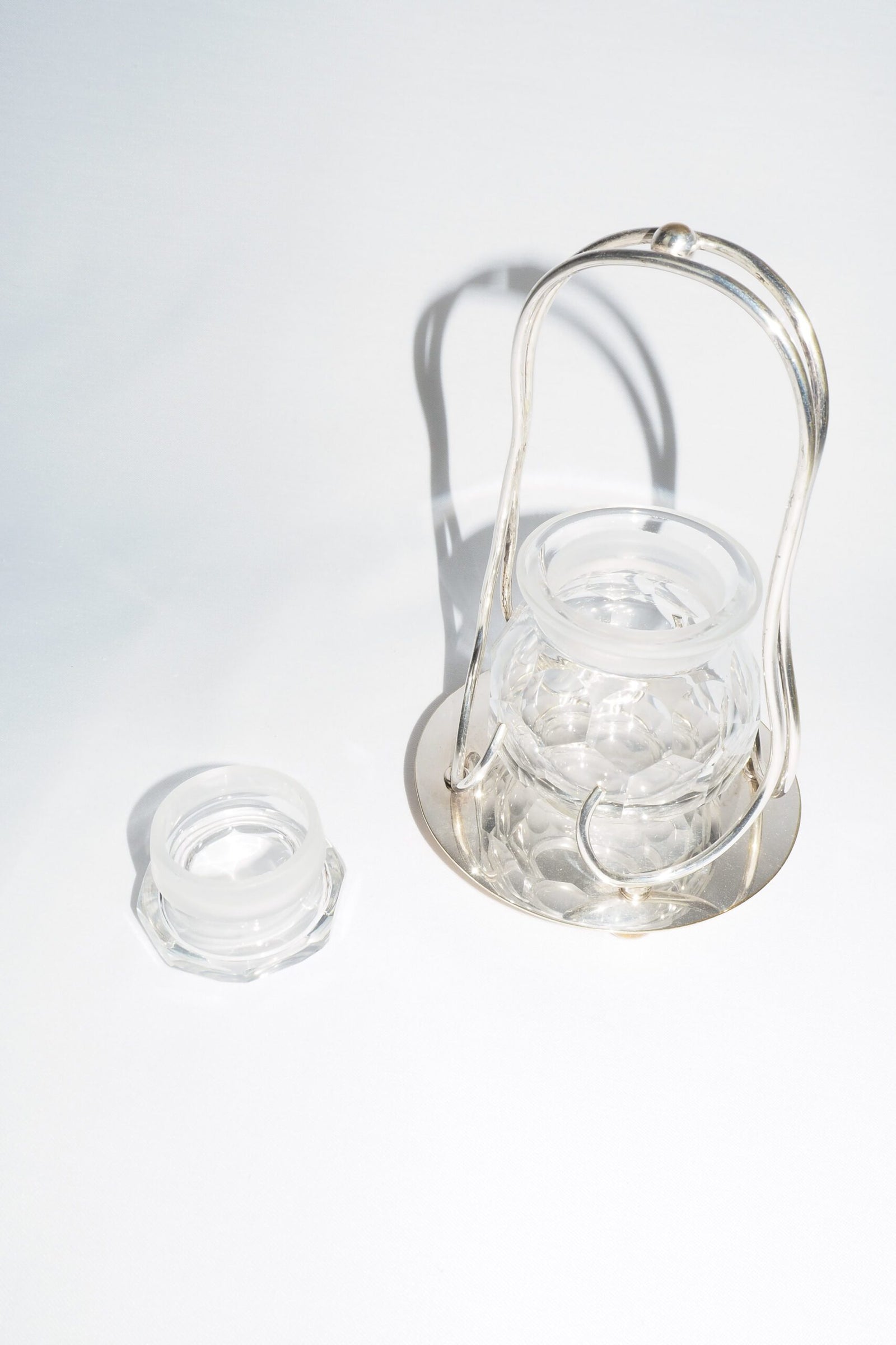 Glass and Silver Plate Preserve Jar