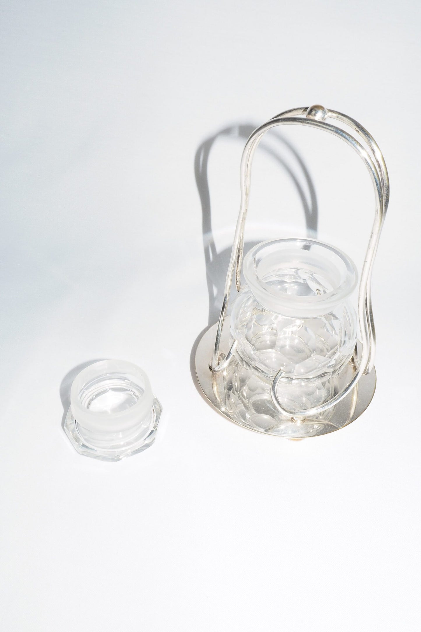 Glass and Silver Plate Preserve Jar
