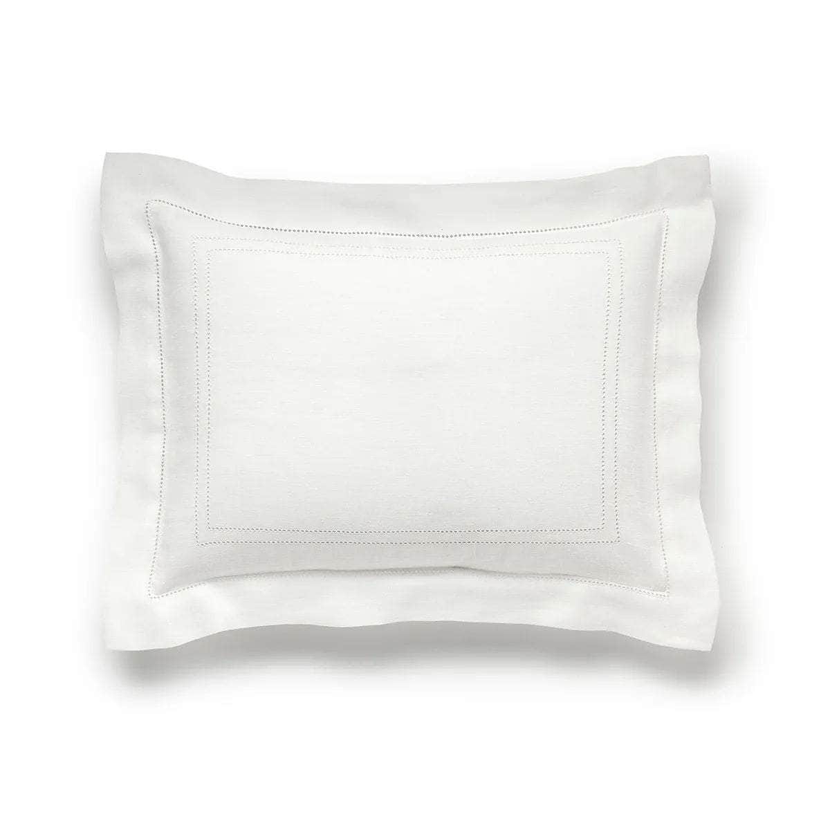 Personalised Boudoir Pillow Hemstitch Ivory White