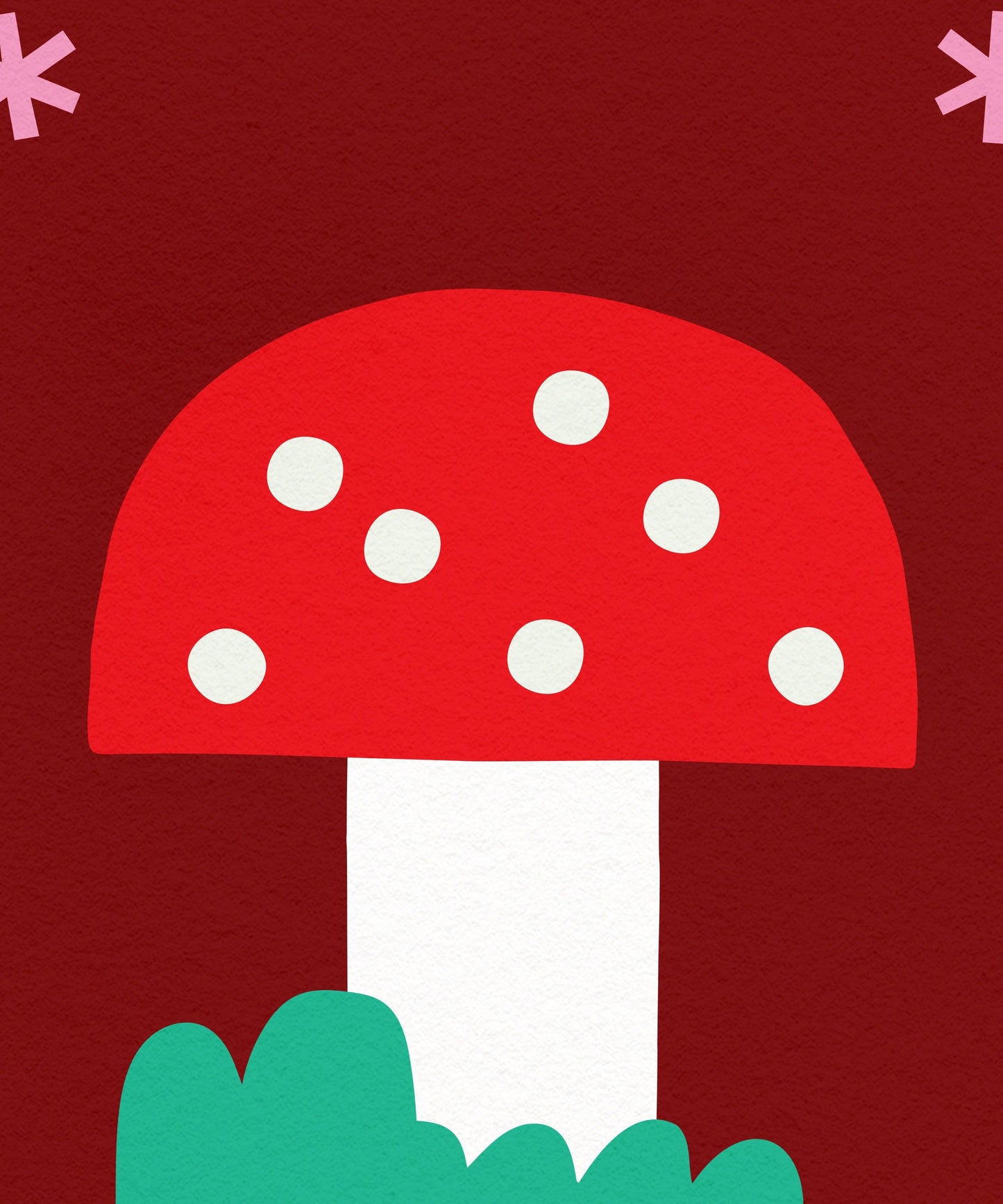 T for Toadstool Art Print