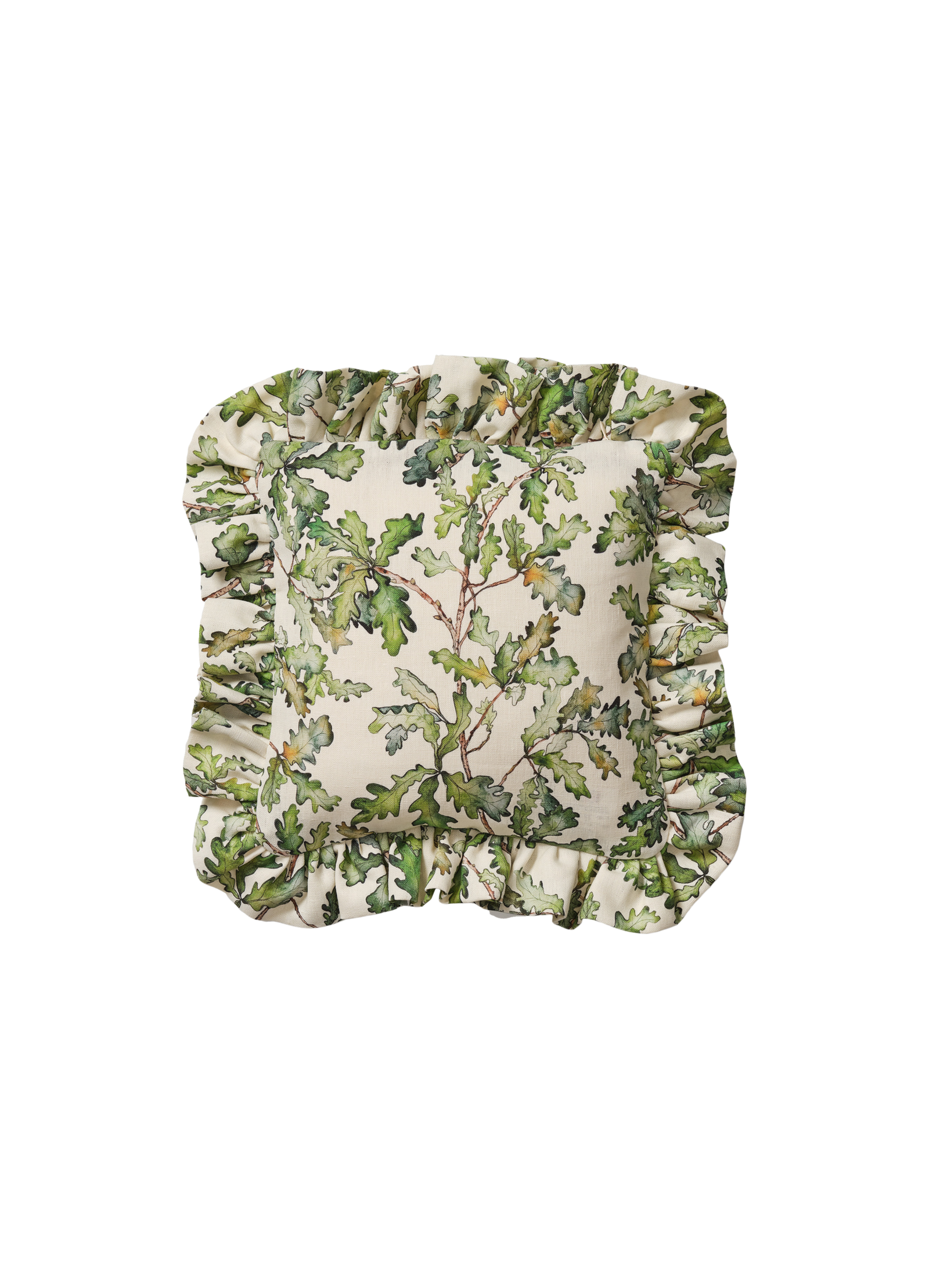 Square Oak Leaf Frill Cushion