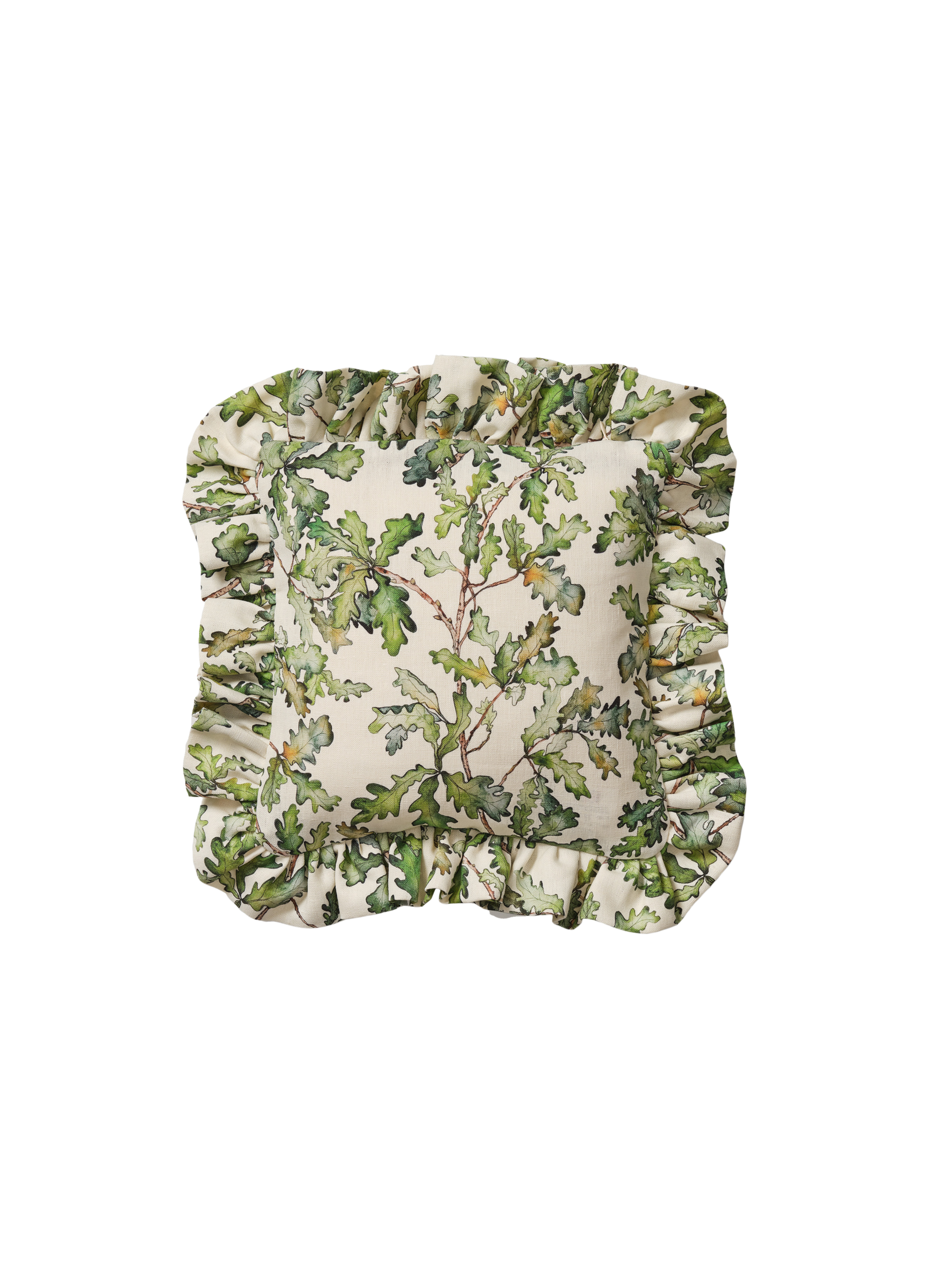 Square Oak Leaf Frill Cushion