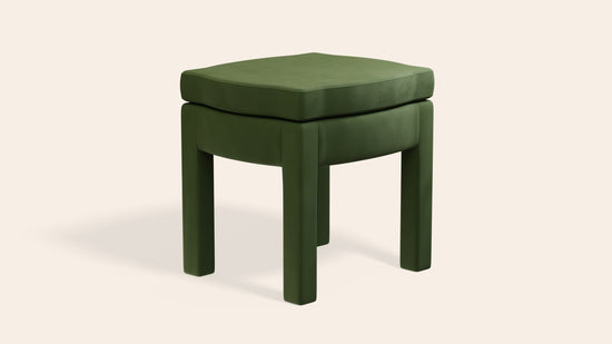 Piero Footstool, Zucchini Velvet
