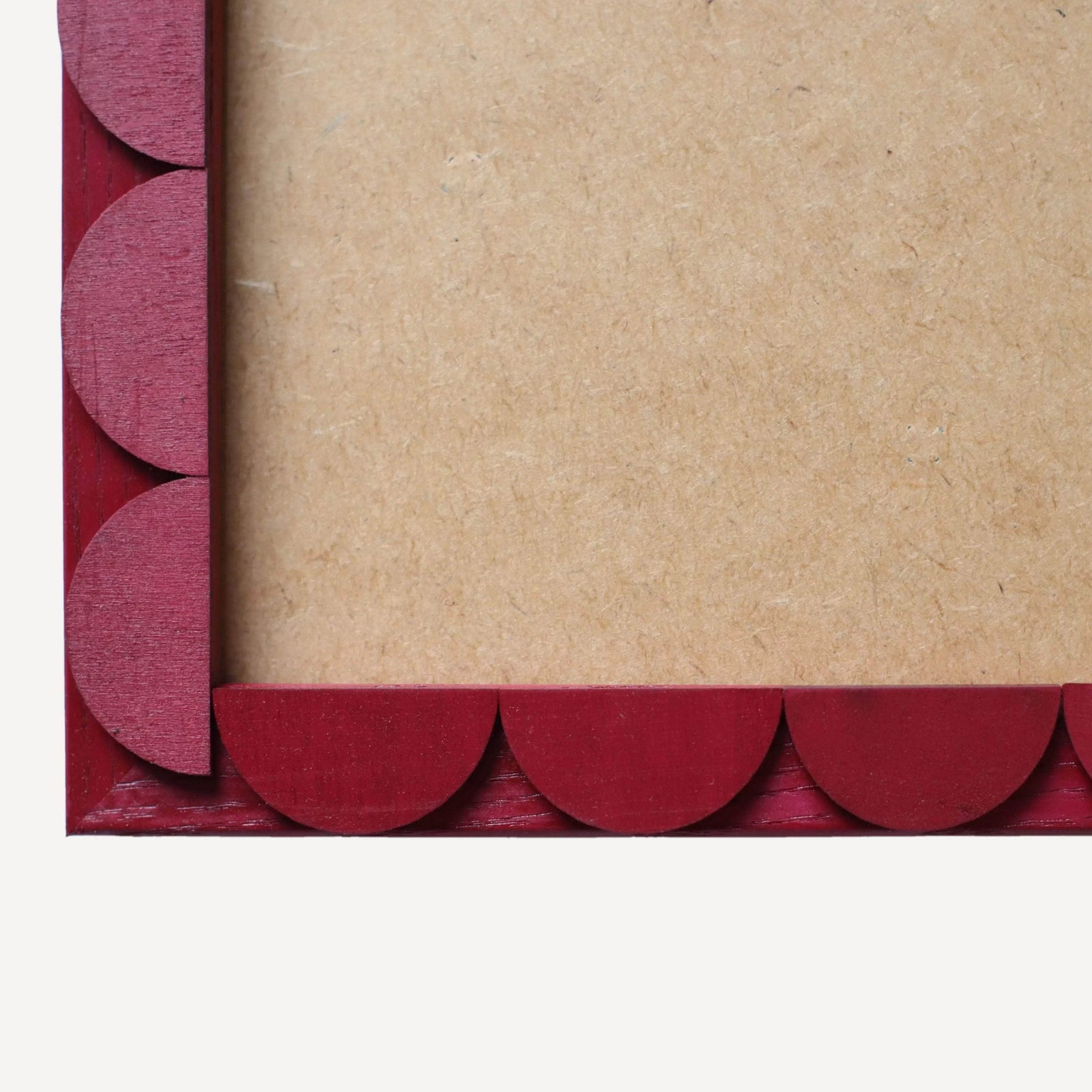 Cranberry Stained Scallop Frame