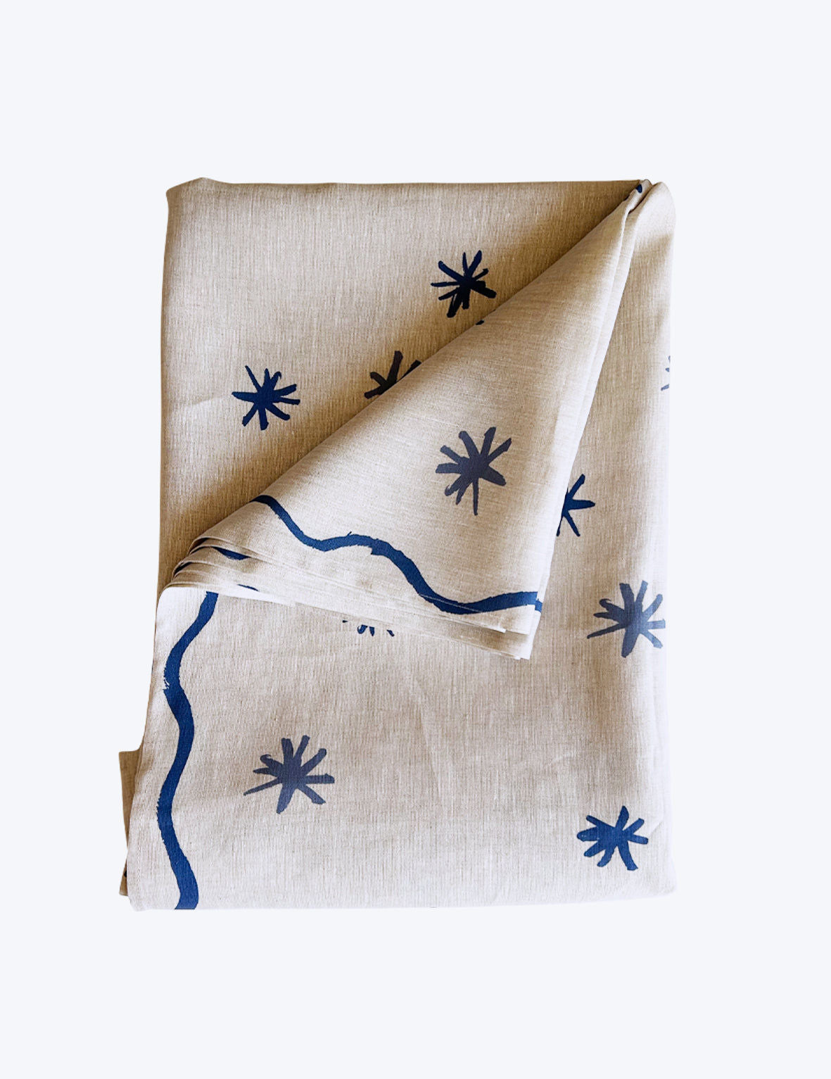 Stars & Squiggles Linen Tablecloth