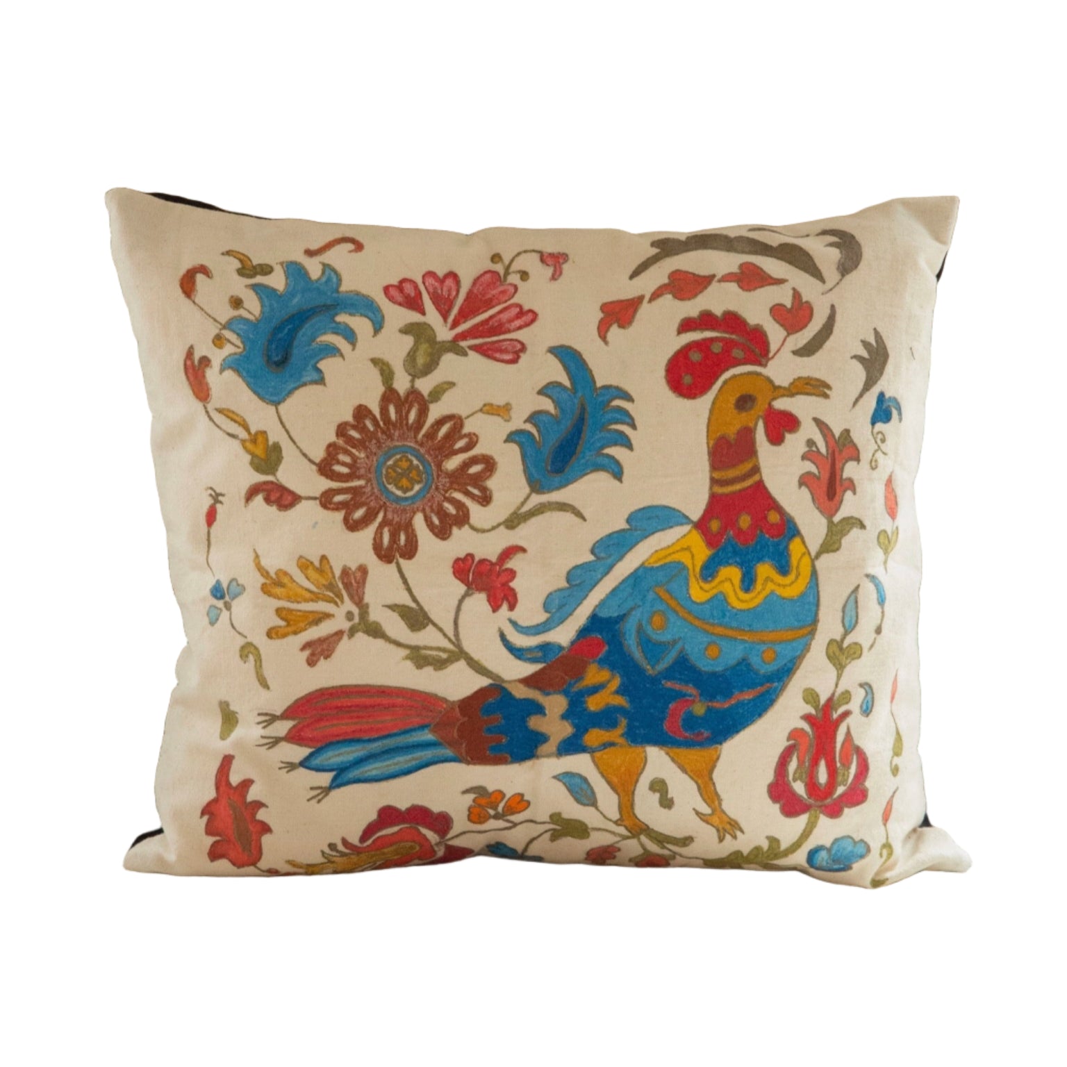 Byzantine Rooster Vintage Pillow