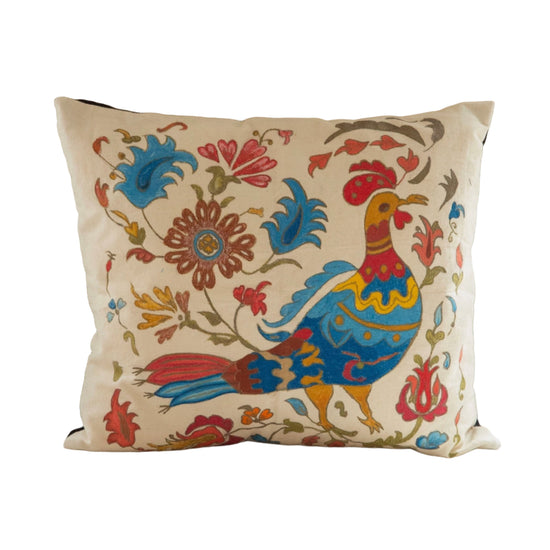 Byzantine Rooster Vintage Pillow