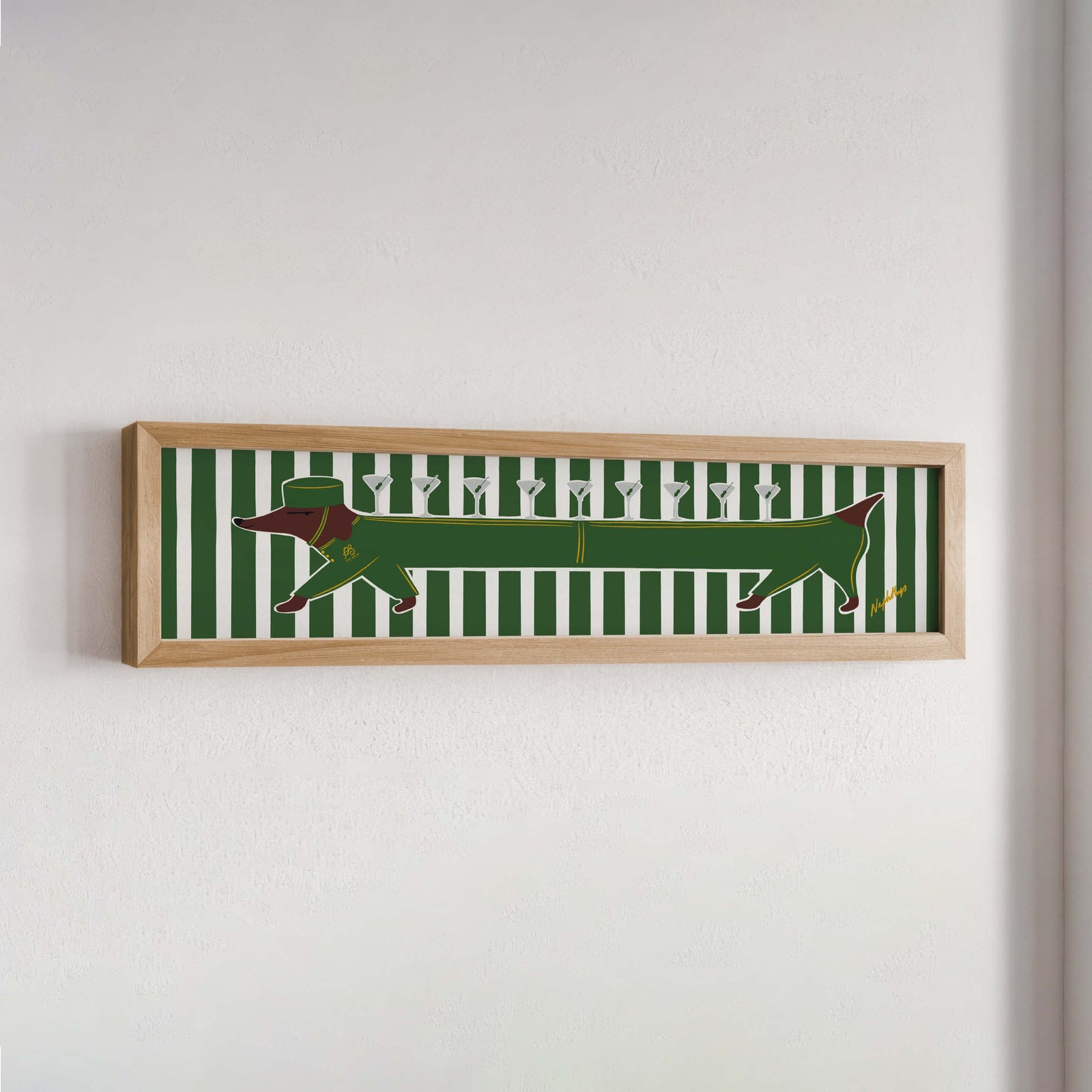 Dachshund Panoramic Framed Print