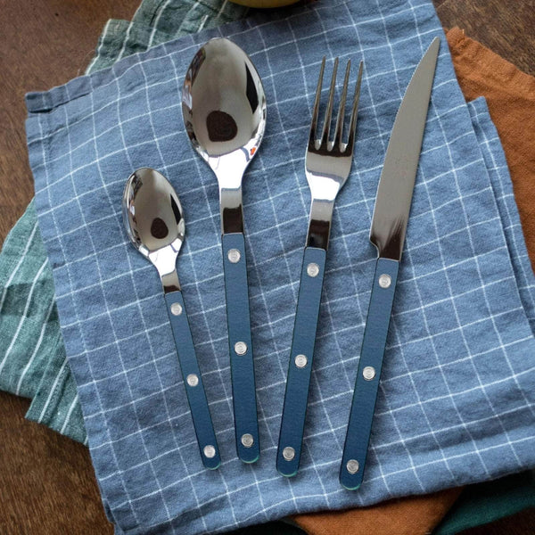 Bistrot Pearly 4pc Cutlery Set, Steel Blue