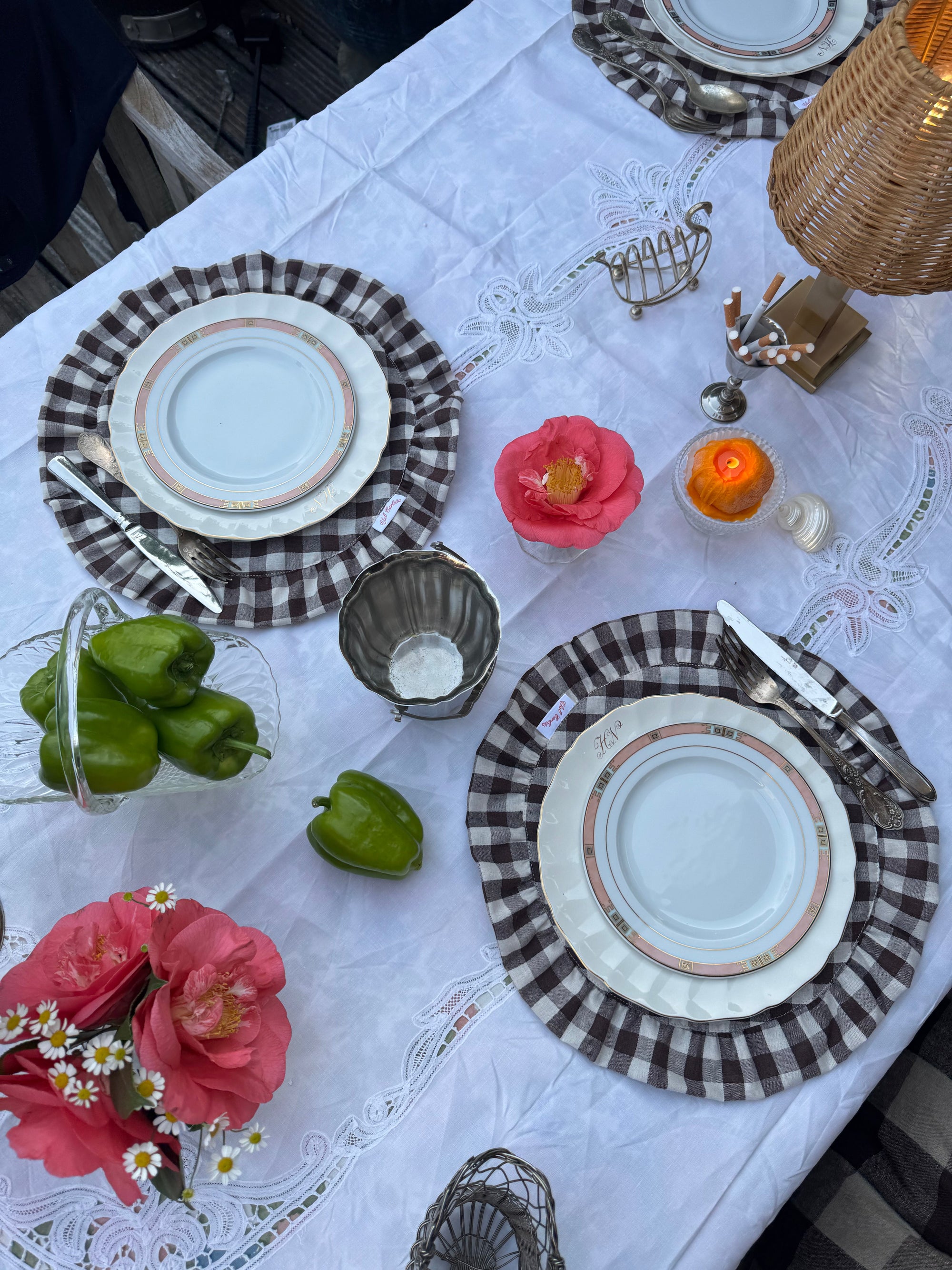 Set of 2 Gingham Darcy Placemats