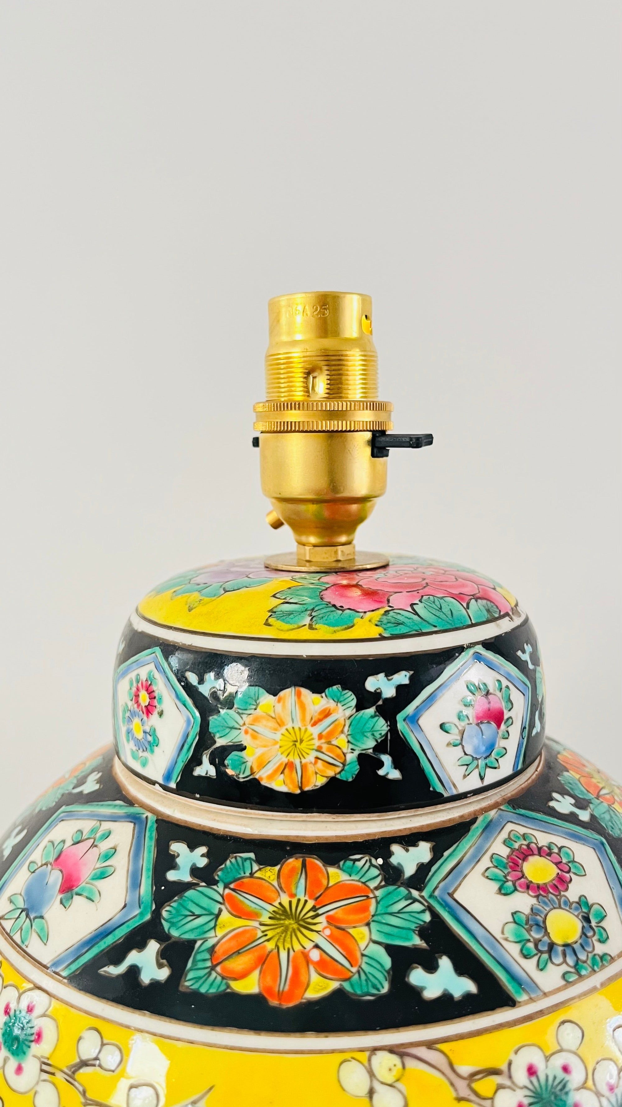 Antique Japanese Peacock Lamp