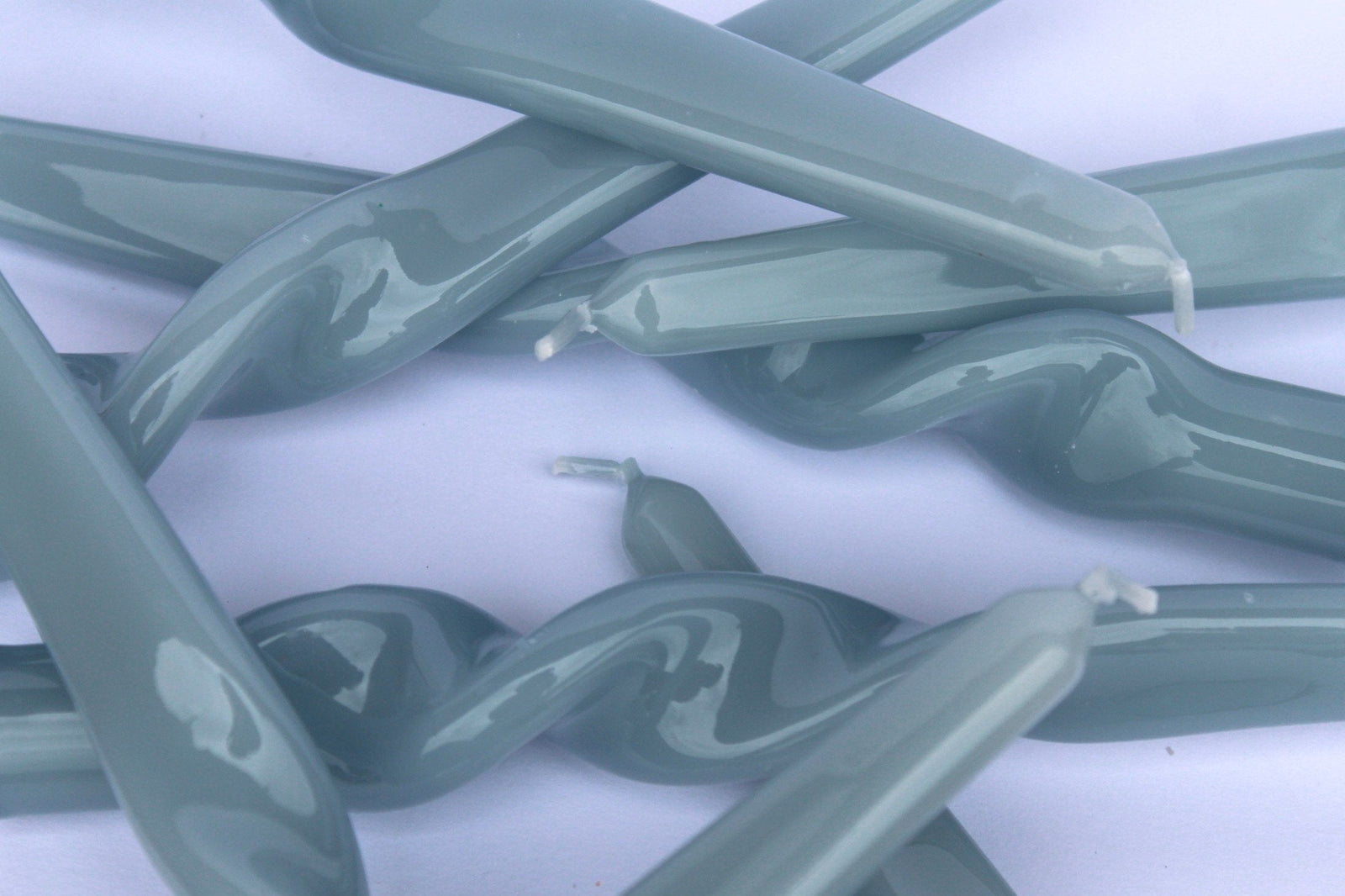 Twisted Taper Candlesticks | Cornflower Blue