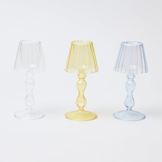 Pale Blue Tea Light Lamp (set of 2)