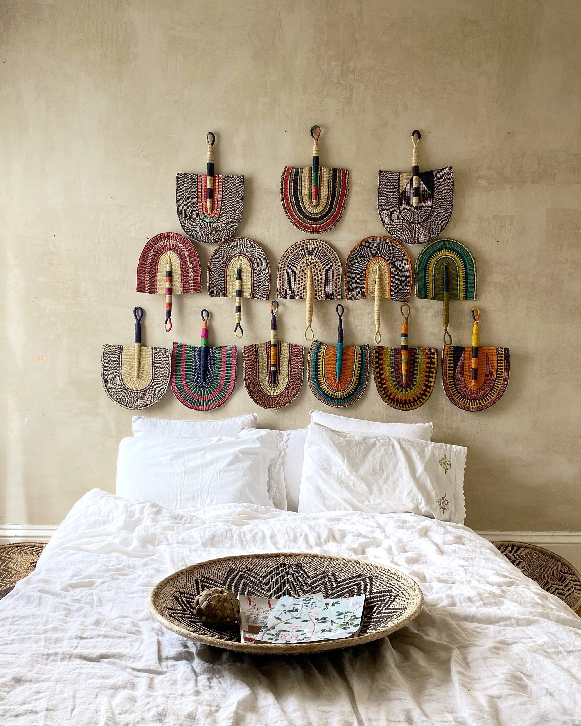 PONGO: Natural Woven Wall Decor Fan