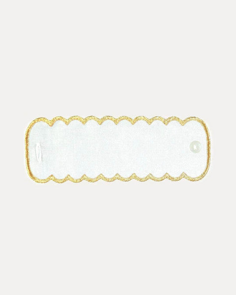 Personalised White and Gold Linen Napkin Ring
