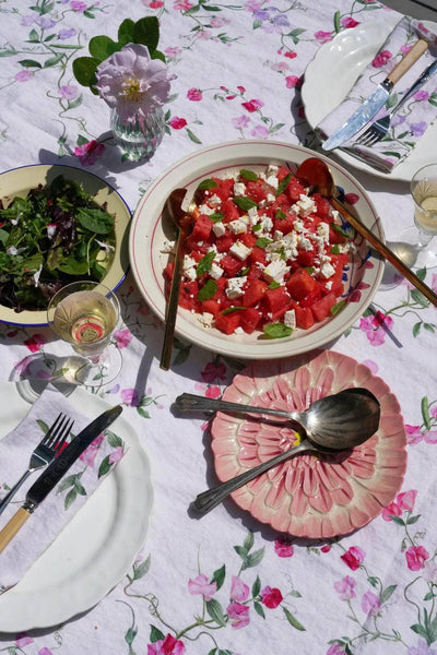 Sweet Pea Linen Tablecloth