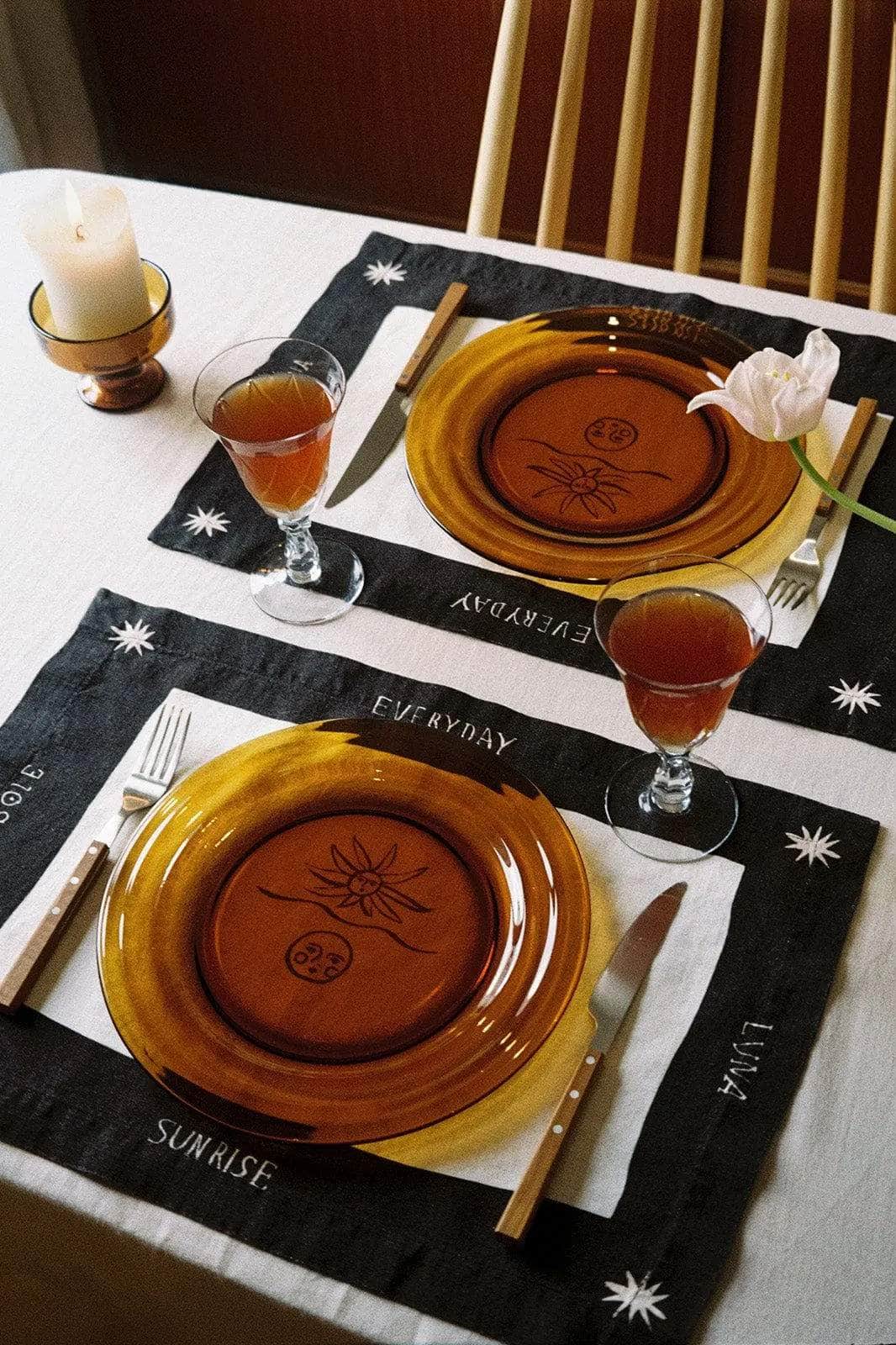 Arkitaip x Chiara Perano Set of Two Printed Linen Placemats