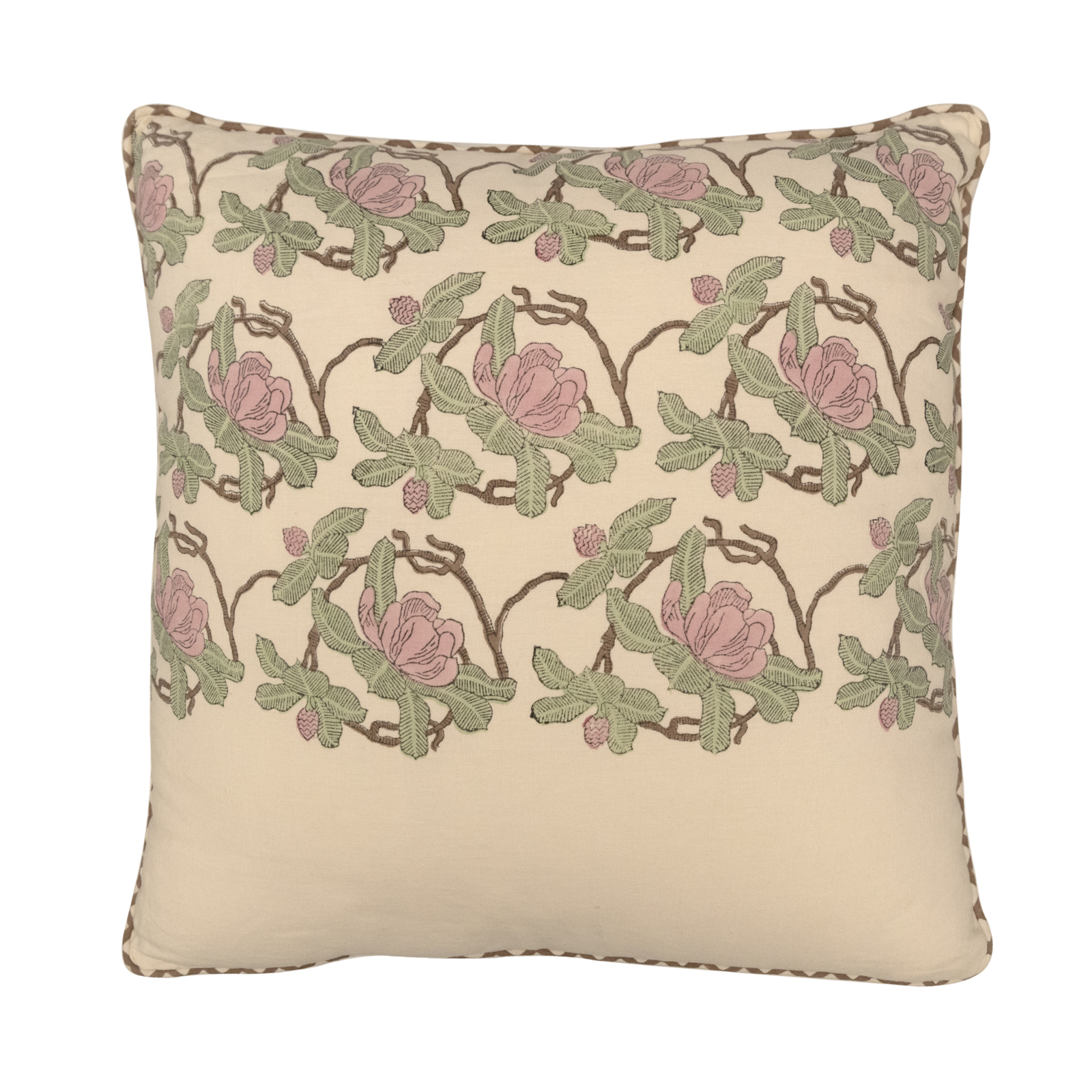 Block Printed Interior Pillow Cover – 20x20 in