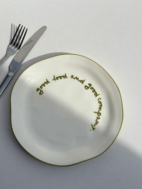Statement Plate | 'Good Food And Good Company'
