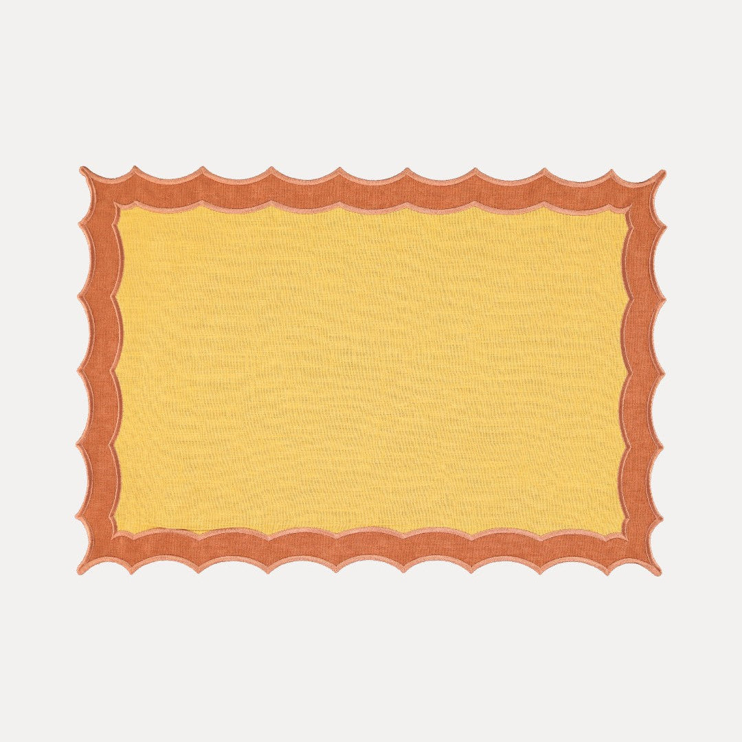 Évora Placemat, Terracotta With Yellow