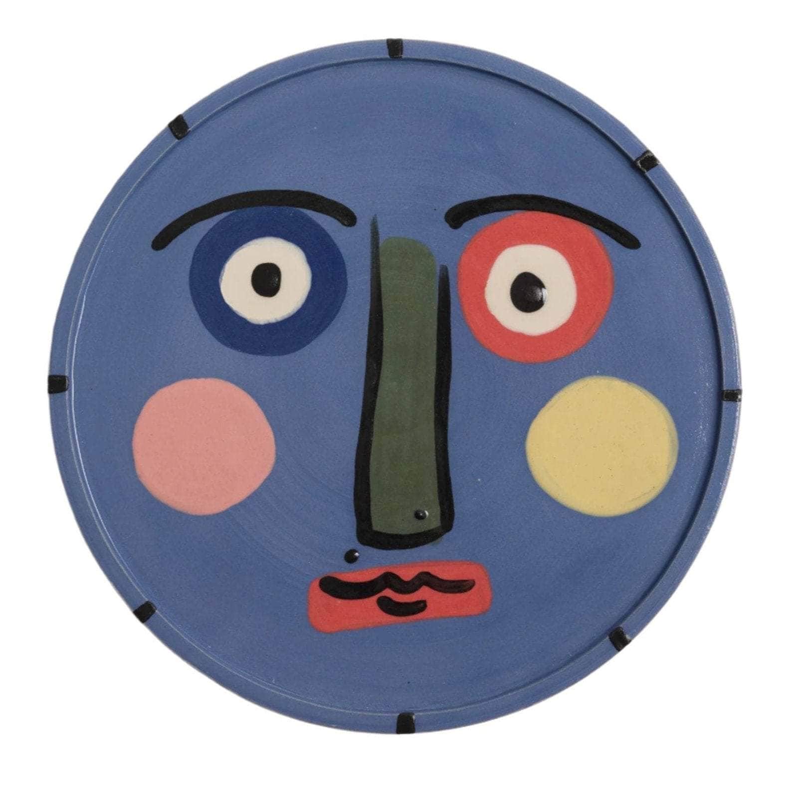 Isolation Face Plate Blue Multi 24cm