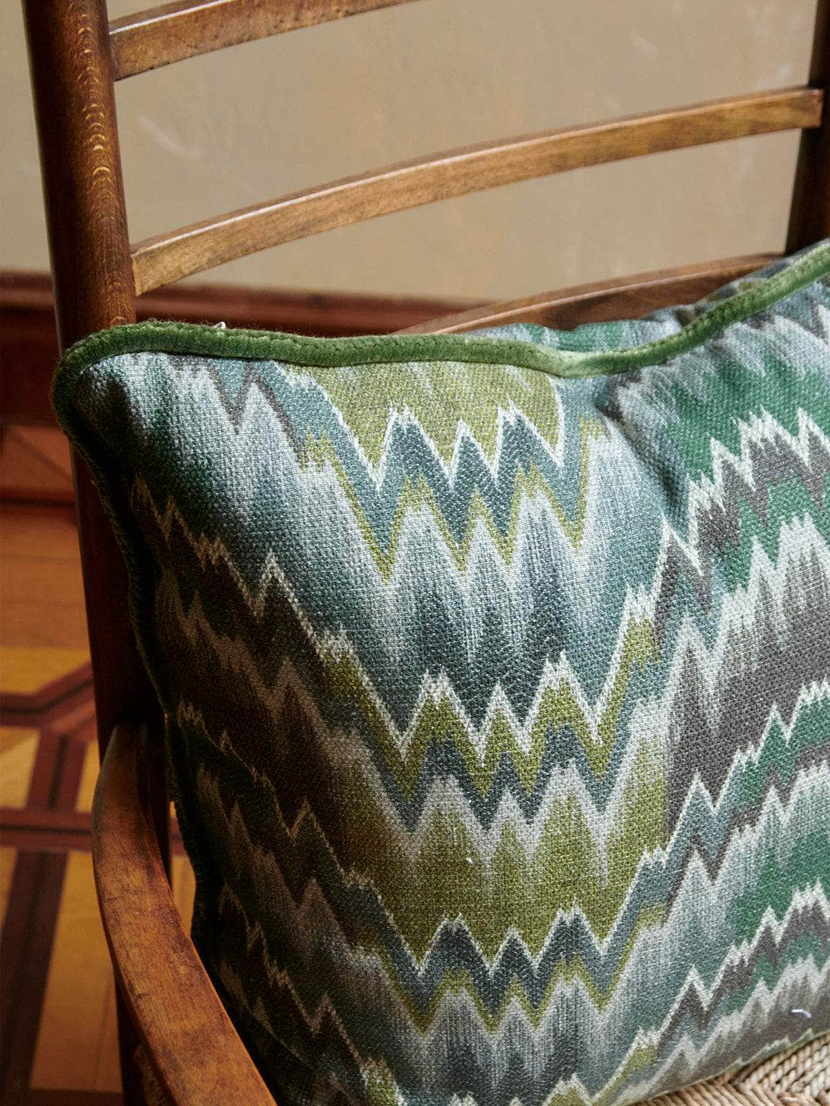 Pillow Herringbone Green