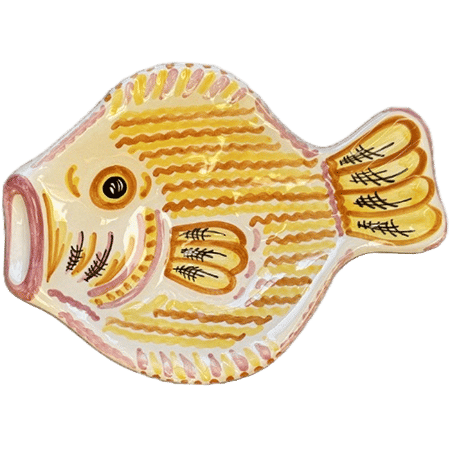 Large Yellow Portofino Fish Platter
