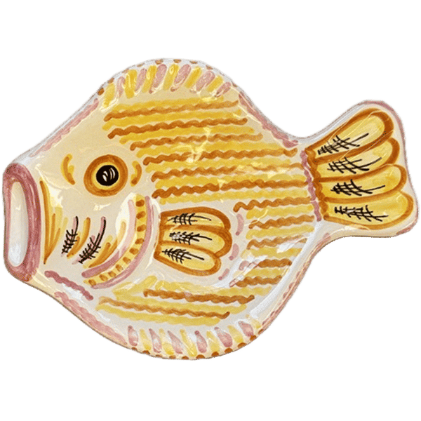 Large Yellow Portofino Fish Platter