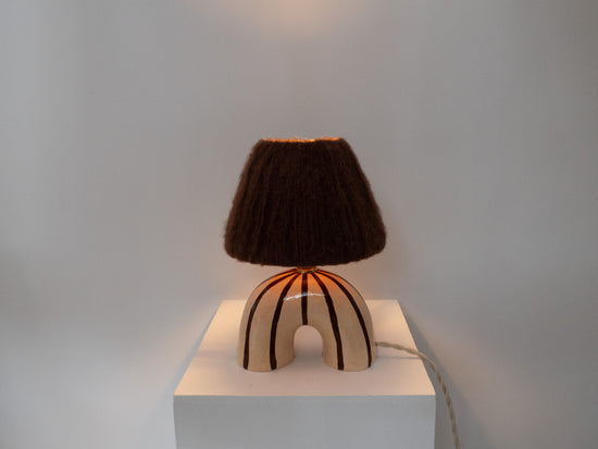 'Me' Table Lamp - Brown Stripes