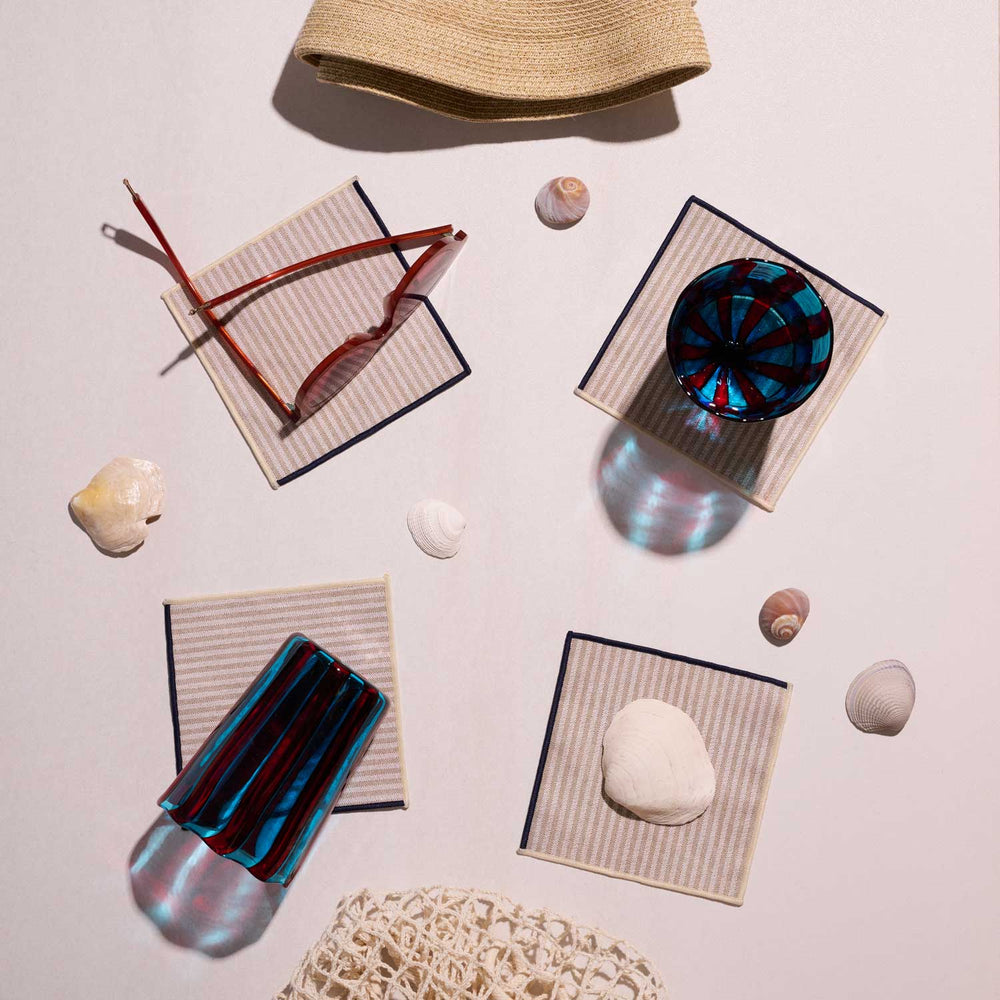 Sandbar Stripe Cocktail Napkins | Set of 4