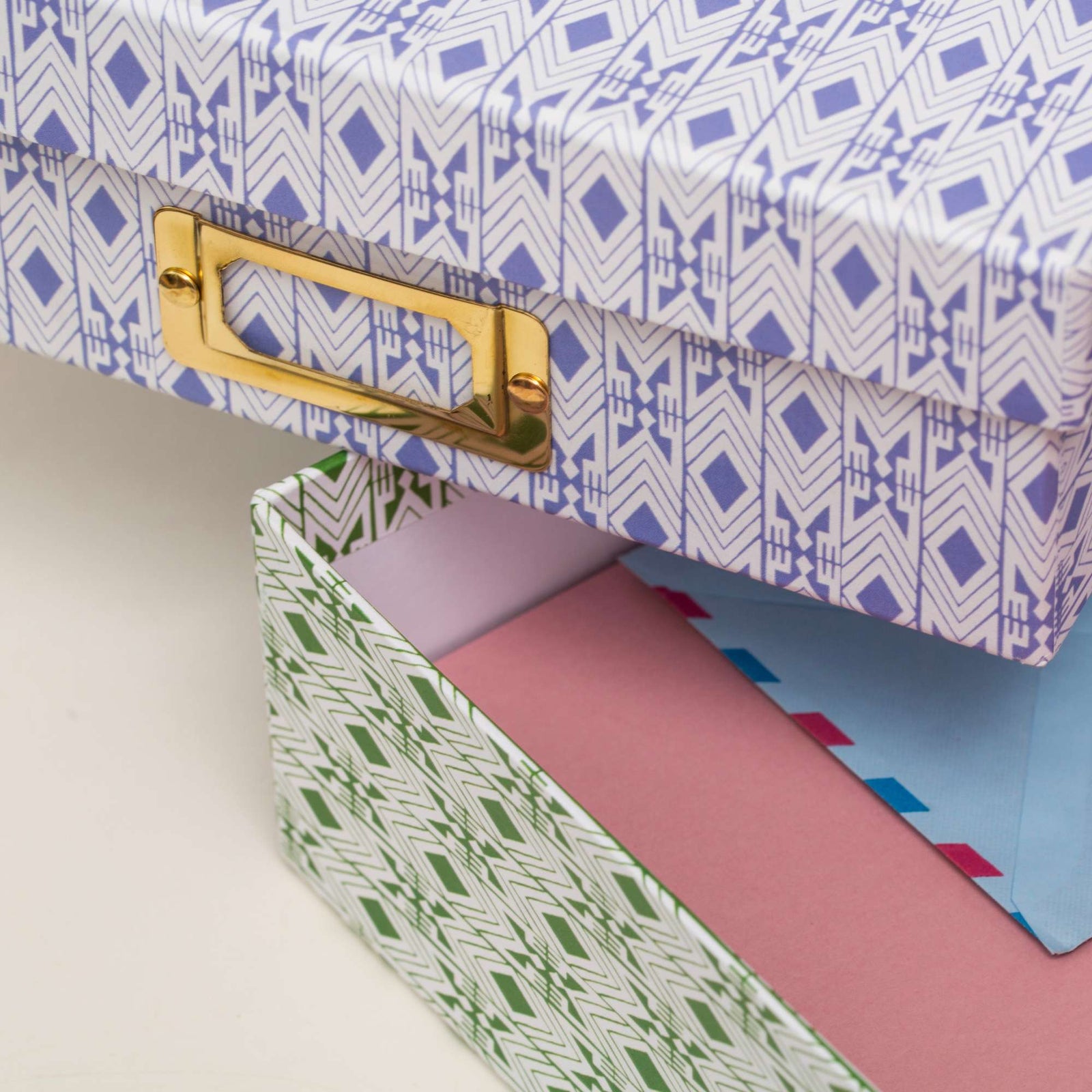 Tijan Violette Blue Lidded Portfolio Box