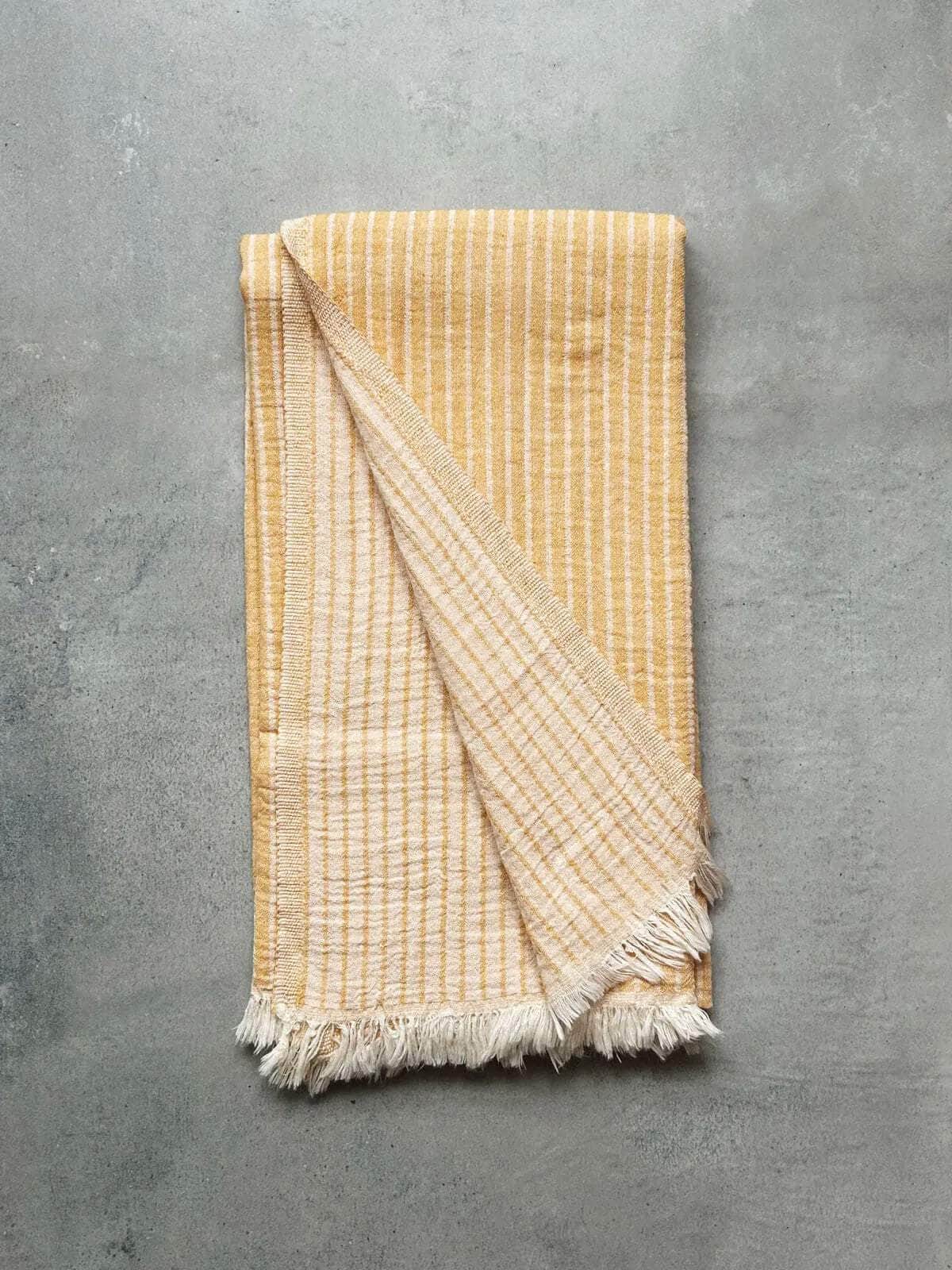Portobello Hammam Towel - Mustard
