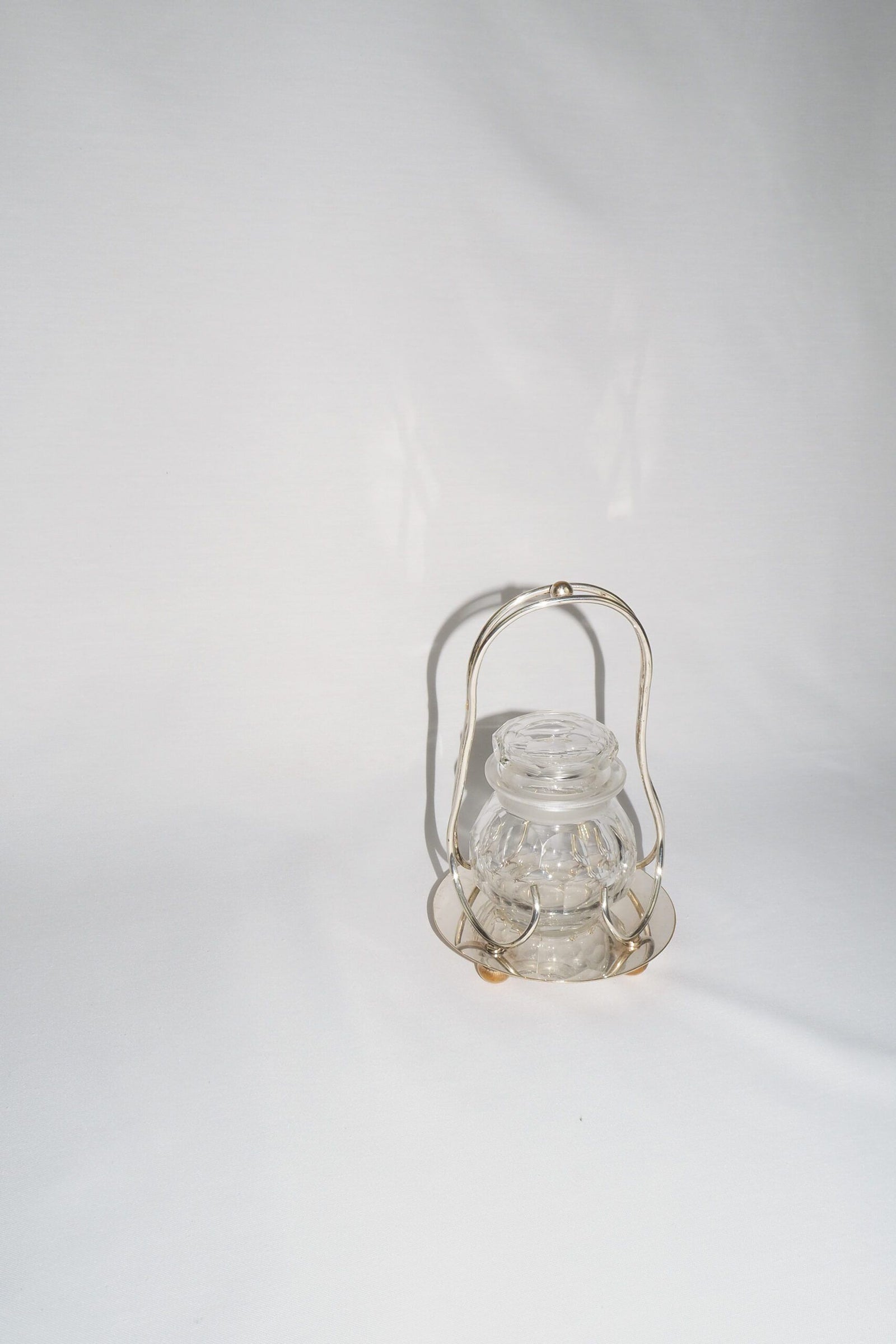 Glass and Silver Plate Preserve Jar