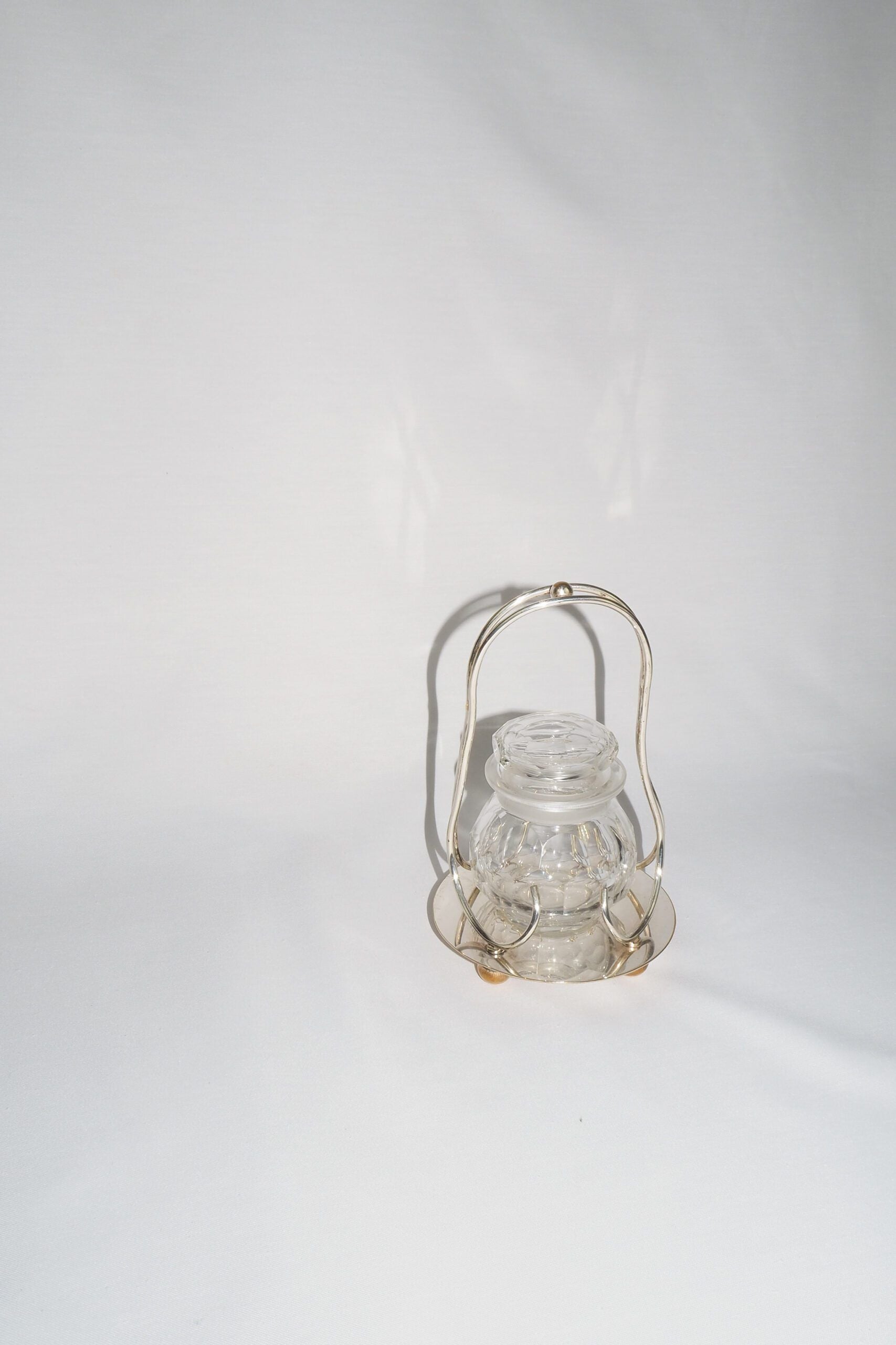 Glass and Silver Plate Preserve Jar