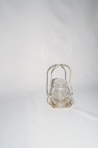 Glass and Silver Plate Preserve Jar