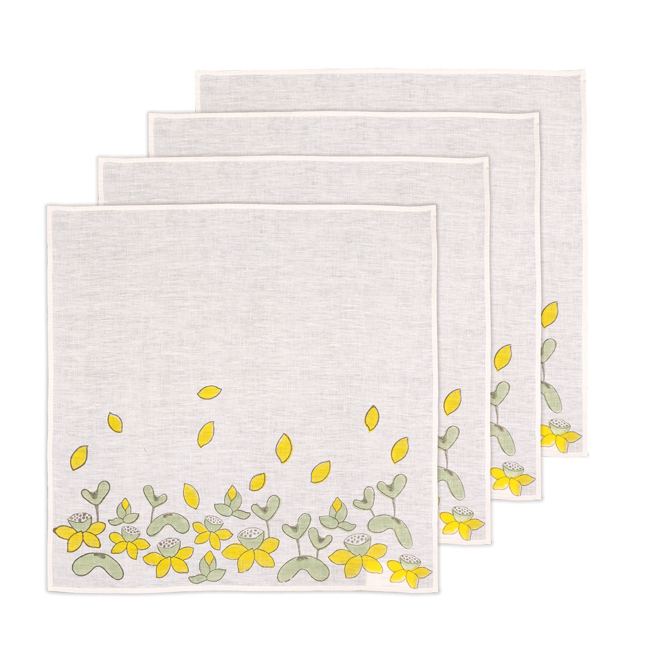 Lotus Pond Table Napkin - Yellow (Set of 4)