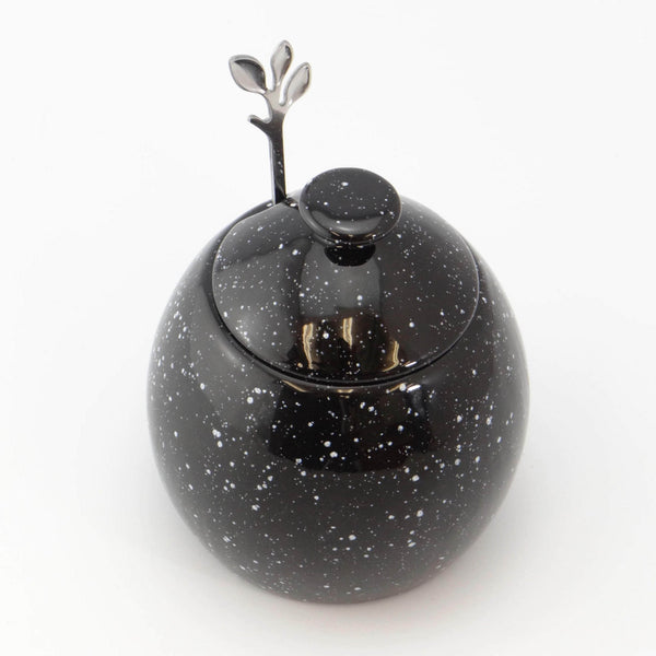 Sugar Bowl Speckled Black Glaze