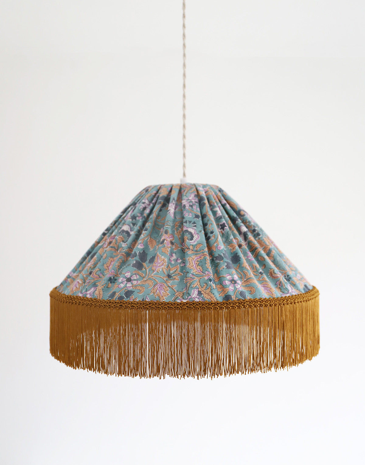Conical Pendant Light Bella Printed “Indian Bloom”