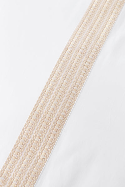 Raha Embroidered Duvet Cover - Classic White & Gold